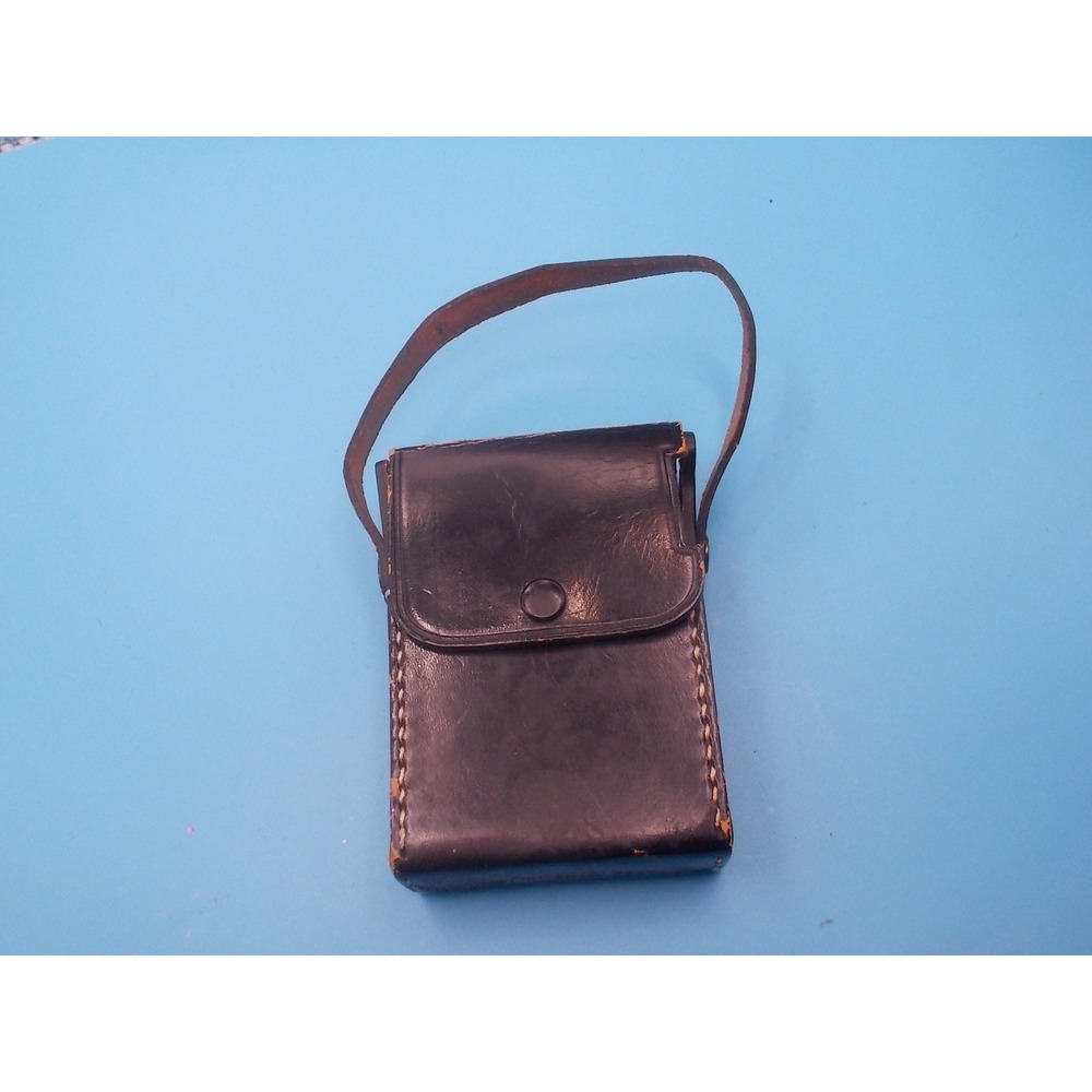 Vintage Modernage Six Transistor Pocket Radio with Leather Case Black Silver